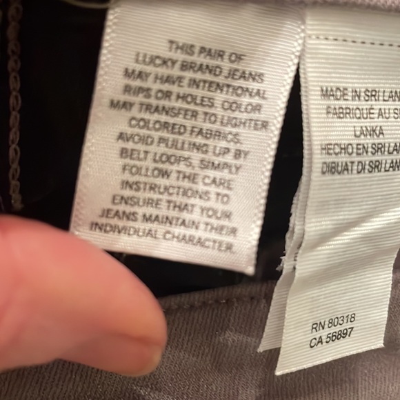 Lucky Brand Jeans - size 10/30 - skinny fit - gray with metallic silver - Picture 8 of 9